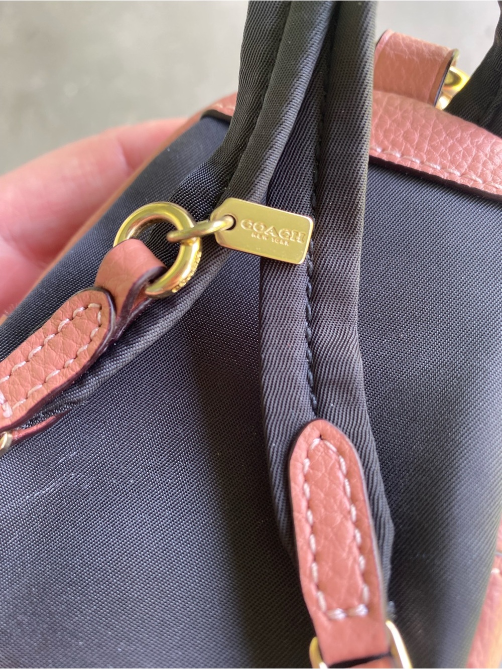 Coach Pink Pebbled Leather Mini Backpack Bag Charm - Picture 5 of 7